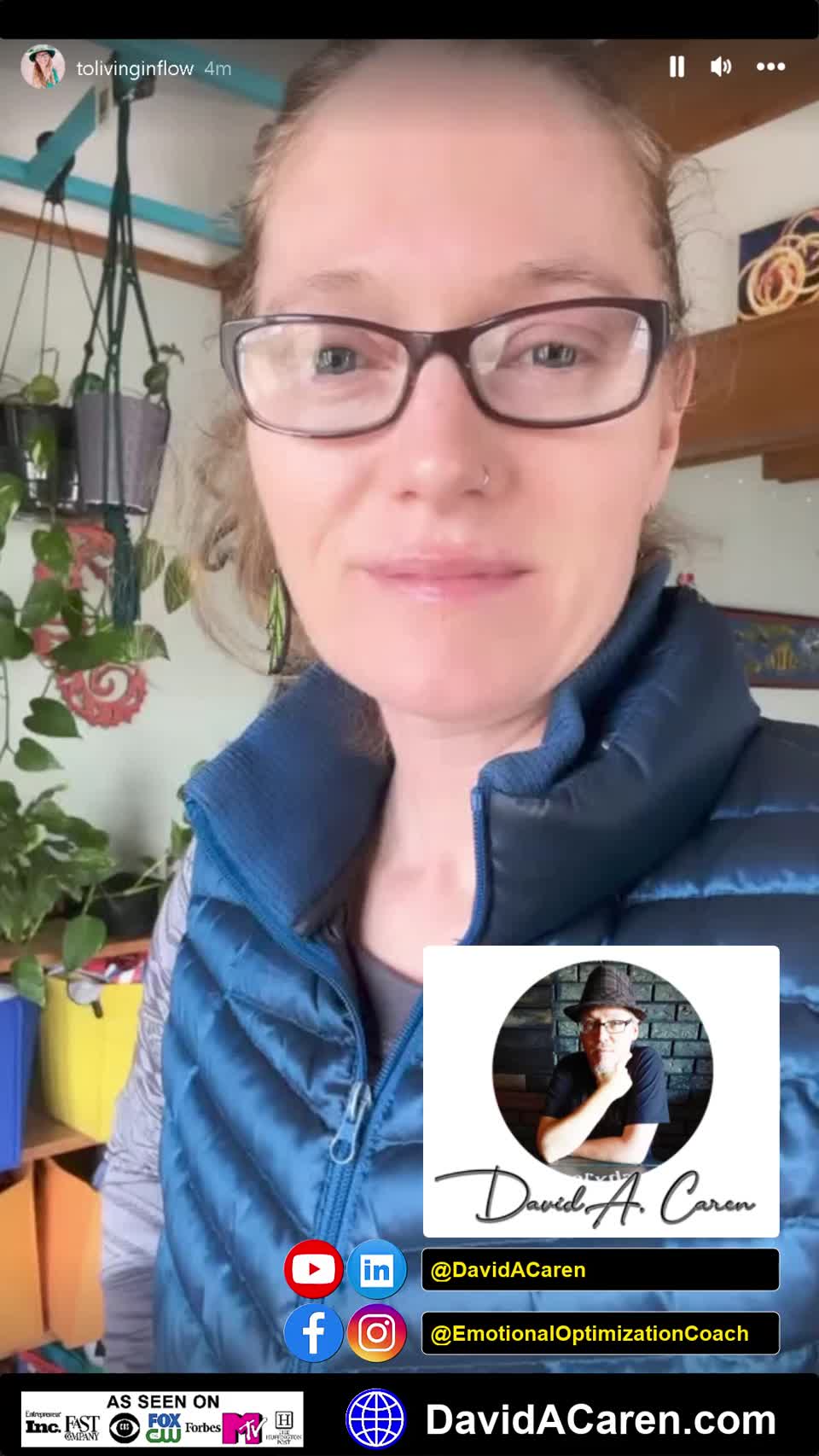 Still image out of testimonial from Mistral Nerida Dodson
