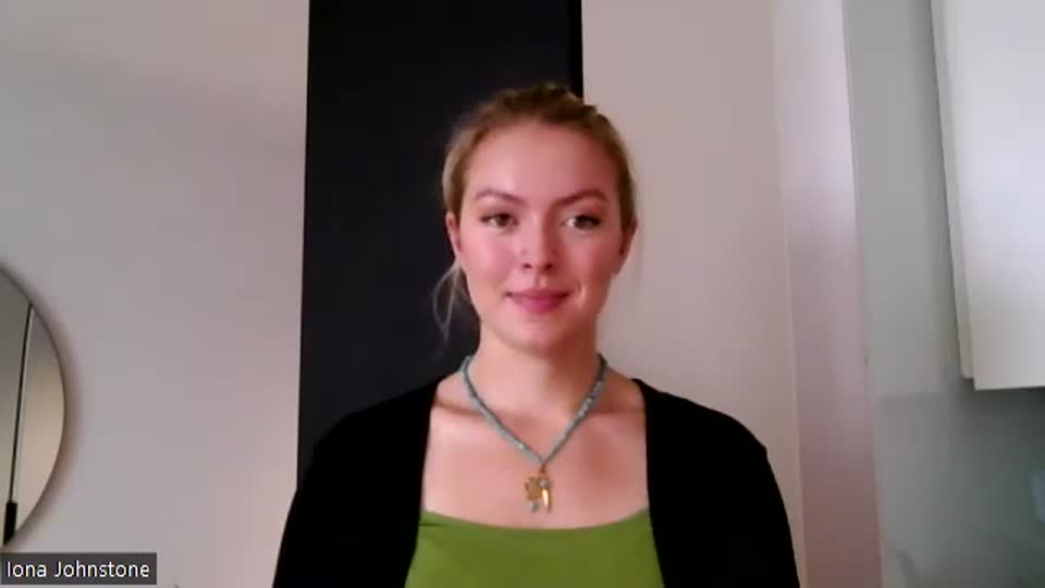 Still image out of testimonial from Iona Johnstone