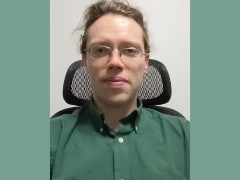 Still image out of testimonial from Dr. Len Sprague