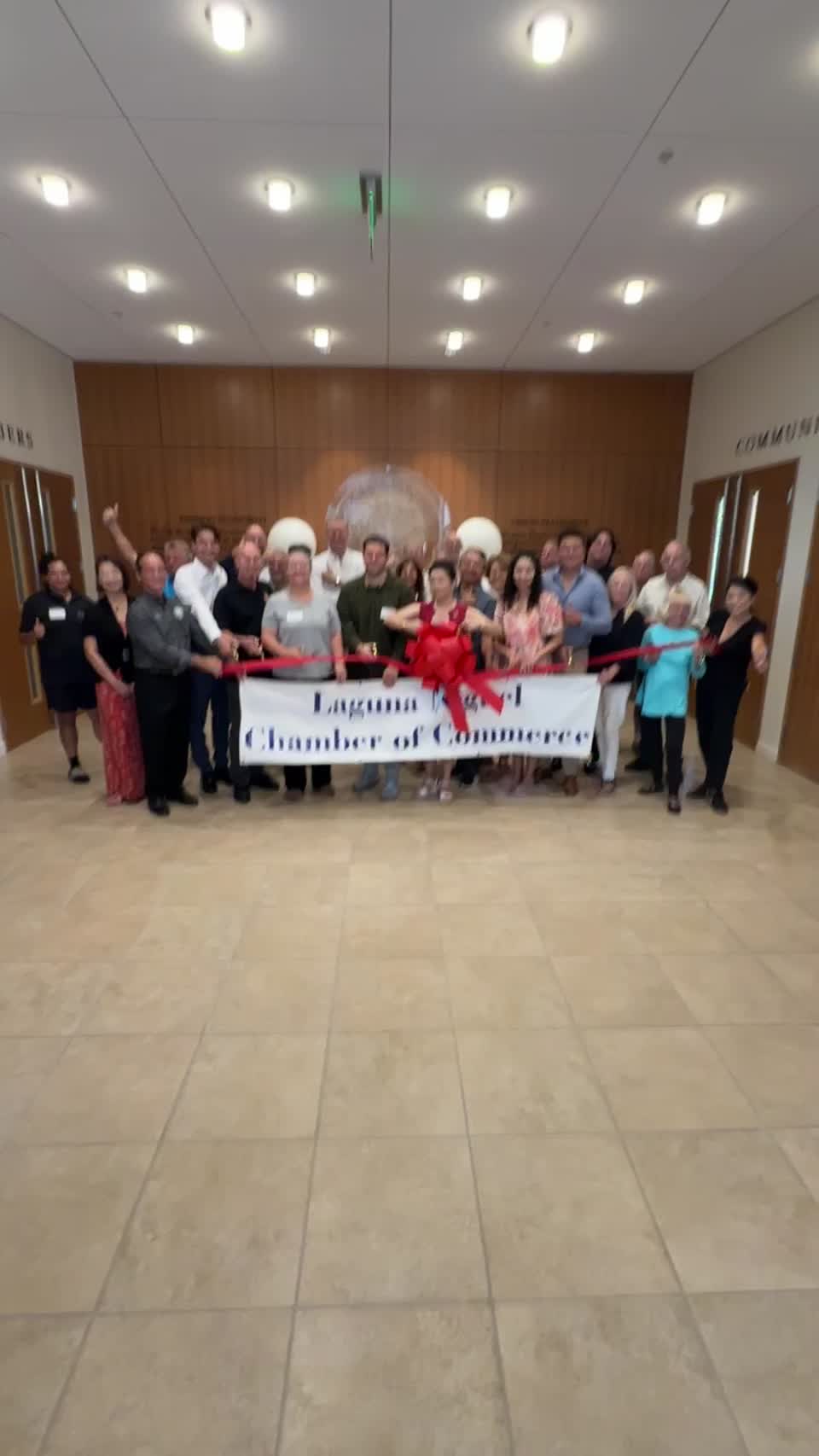 Still image out of testimonial from Multi-Member Ribbon Cutting
