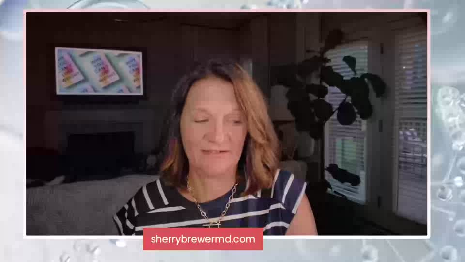 Still image out of testimonial from Sherry Brewer MD