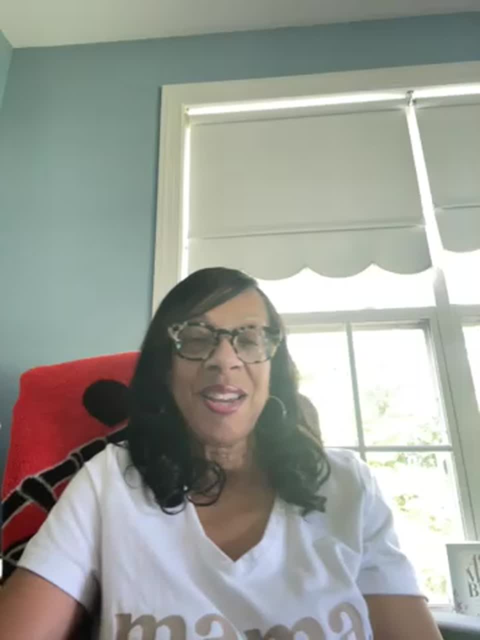 Still image out of testimonial from Debra McElroy 