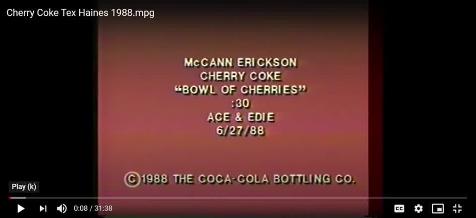 Still image out of testimonial from Cherry Coke