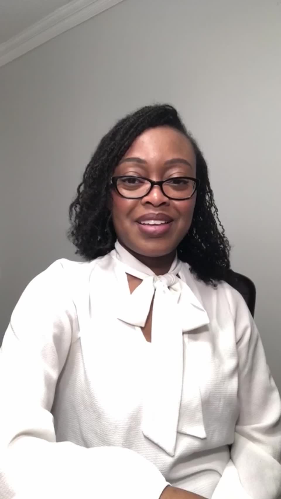 Still image out of testimonial from Crystal Grant-Milson