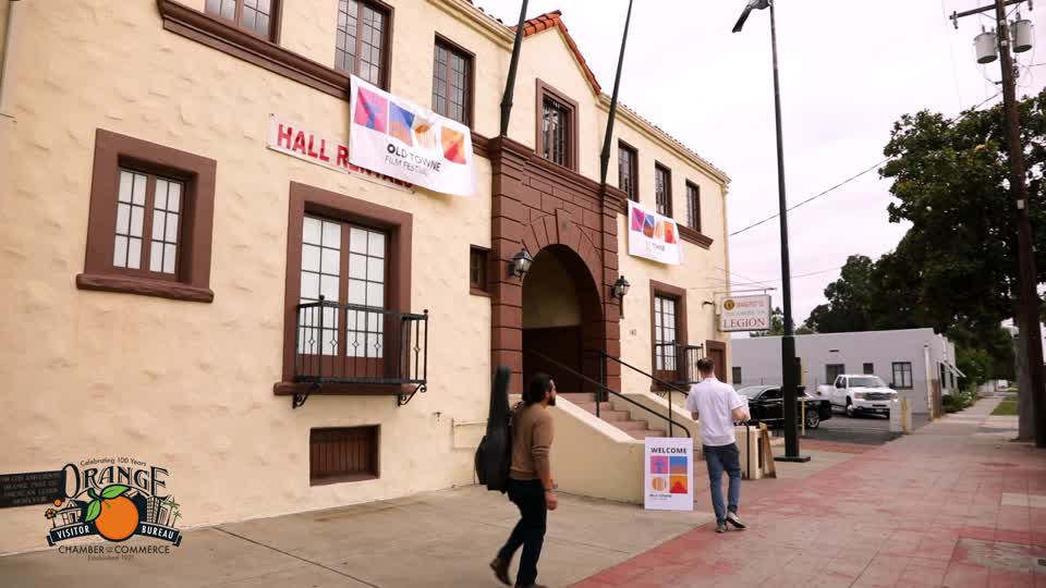 Still image out of testimonial from Old Towne Film Festival Ribbon Cutting 