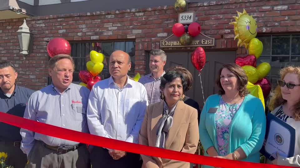 Still image out of testimonial from Sri Sai Krish Institute Ribbon Cutting 