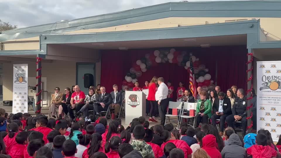 Still image out of testimonial from California iInspire Academy Ribbon Cutting 