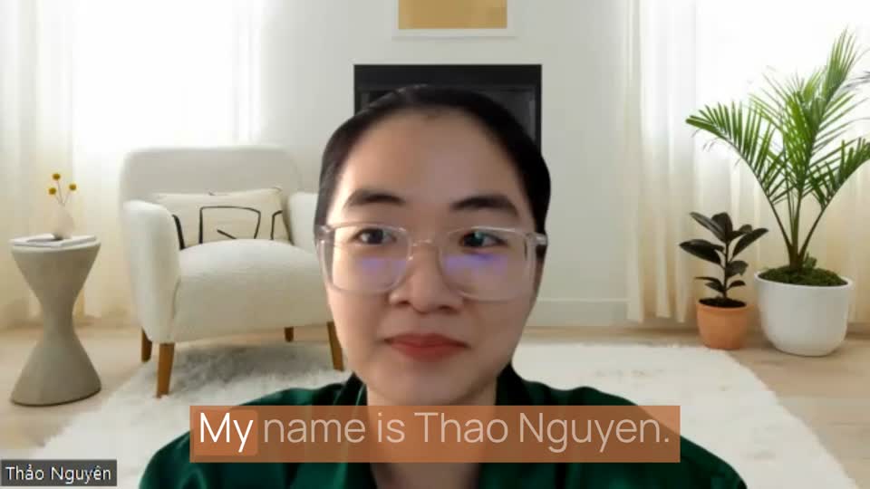 Still image out of testimonial from Thao Nguyen - Relationship Coach