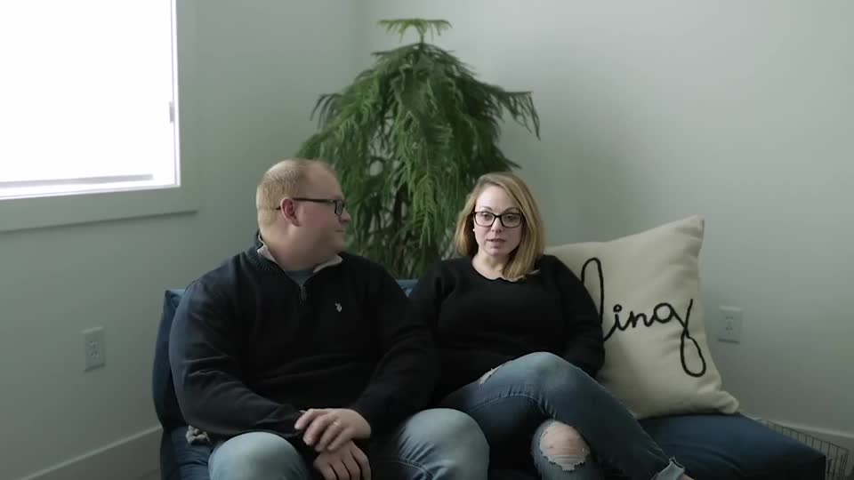 Still image out of testimonial from Randall & Jessica Hughes