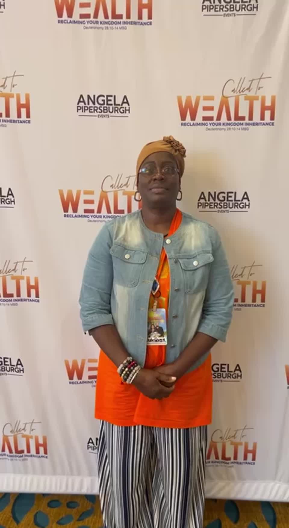 Still image out of testimonial from Pastor Georgia Dennis