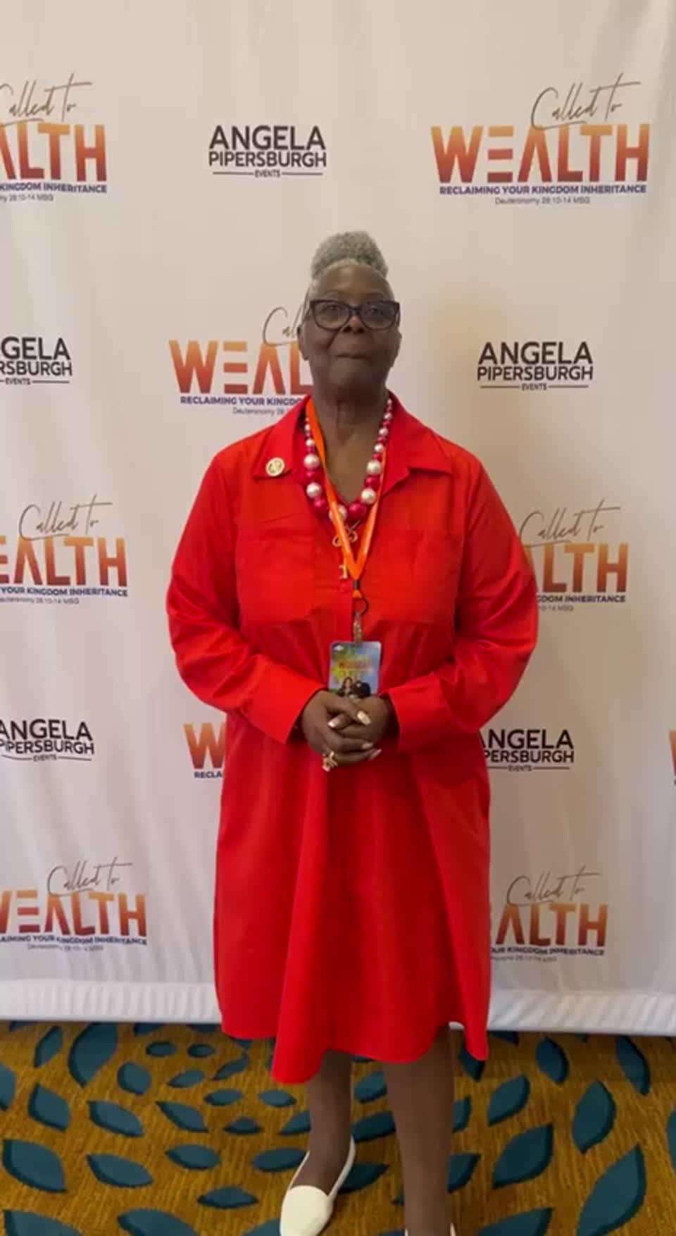Still image out of testimonial from Apostle Vanessia Livingston