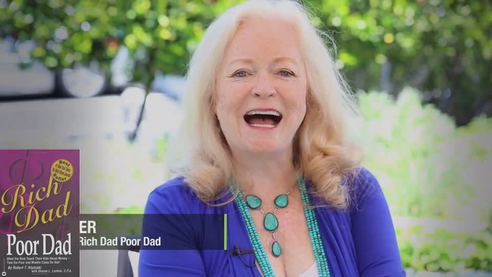 Still image out of testimonial from Sharon Lechter