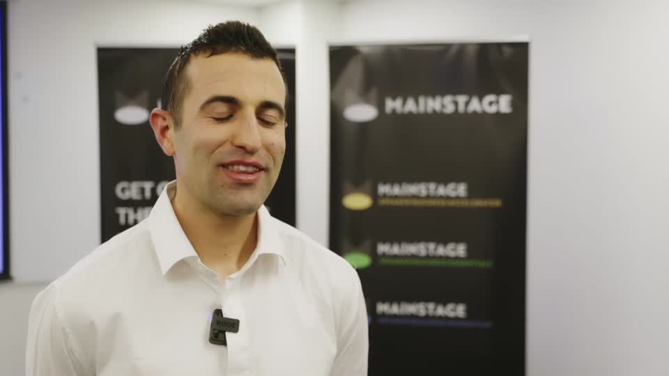 Still image out of testimonial from Jake Biggs