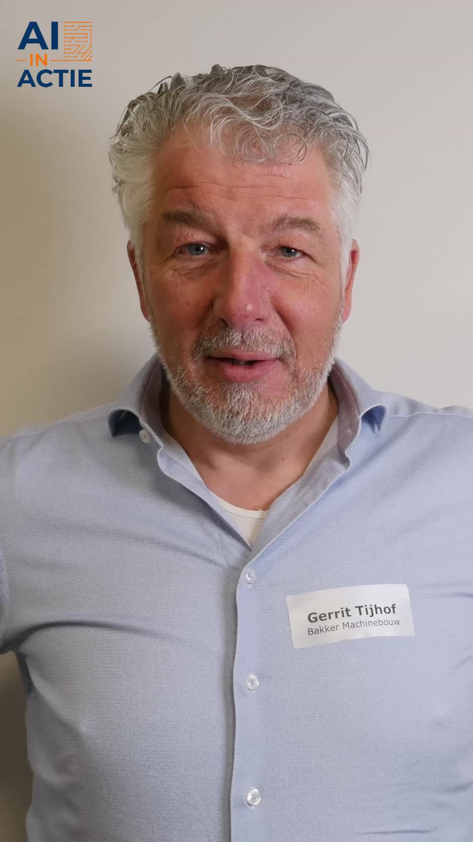 Still image out of testimonial from Gerrit Tijhof