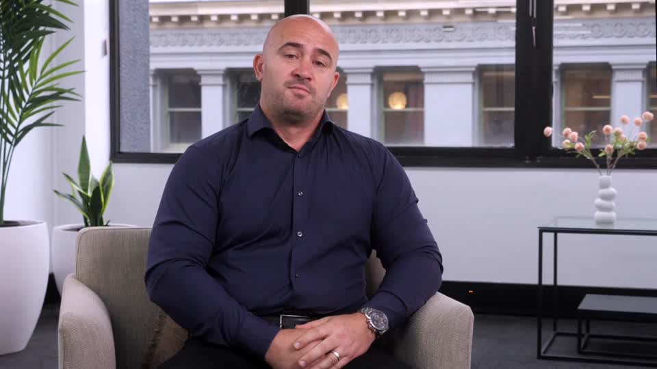 Still image out of testimonial from Michael Franco
