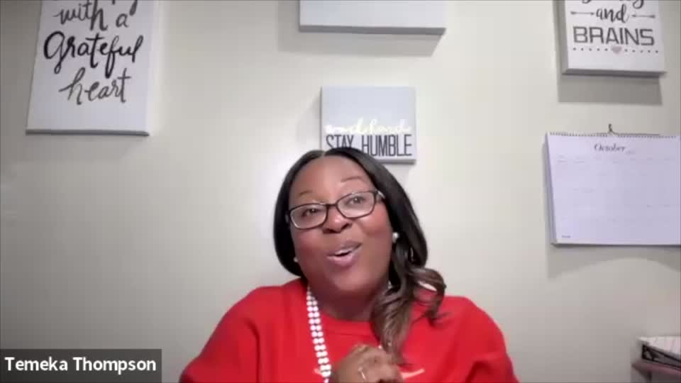 Still image out of testimonial from Temeka Thompson Still image out of testimonial from Temeka Thompson