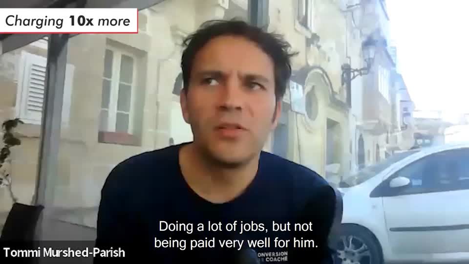 Still image out of testimonial from Tommi