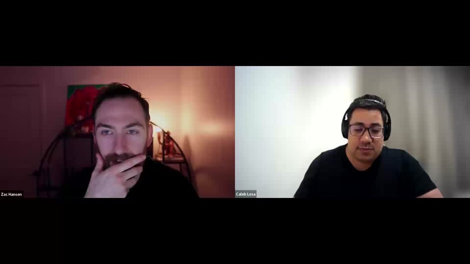 Still image out of testimonial from Caleb