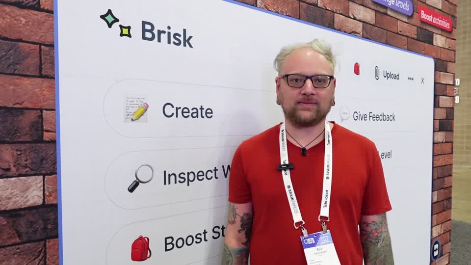 Still image out of testimonial from Kris