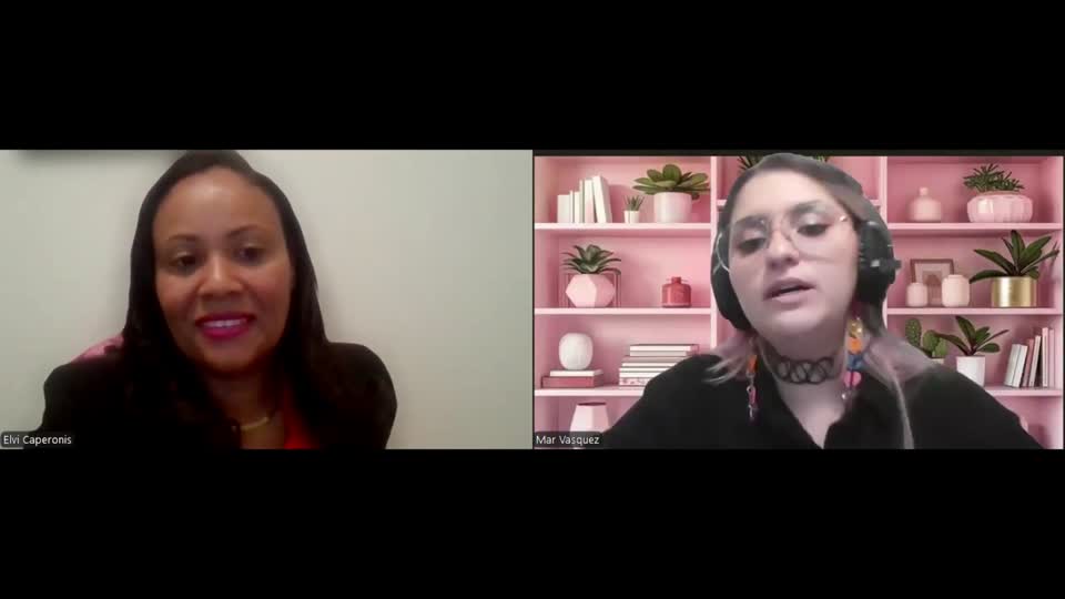 Still image out of testimonial from Elvi Caperonis