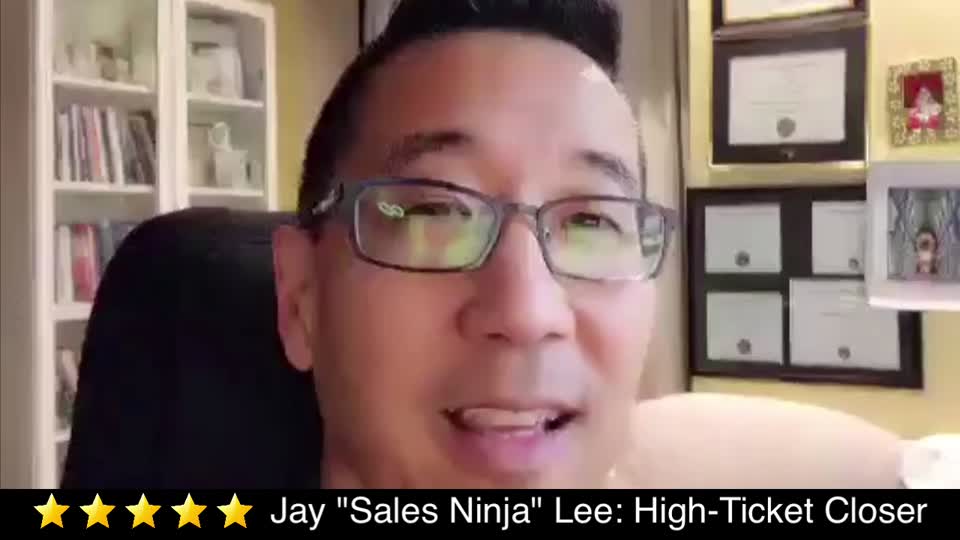 Still image out of testimonial from Jay Lee