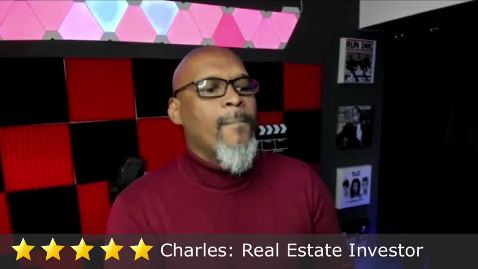 Still image out of testimonial from Charles Blair