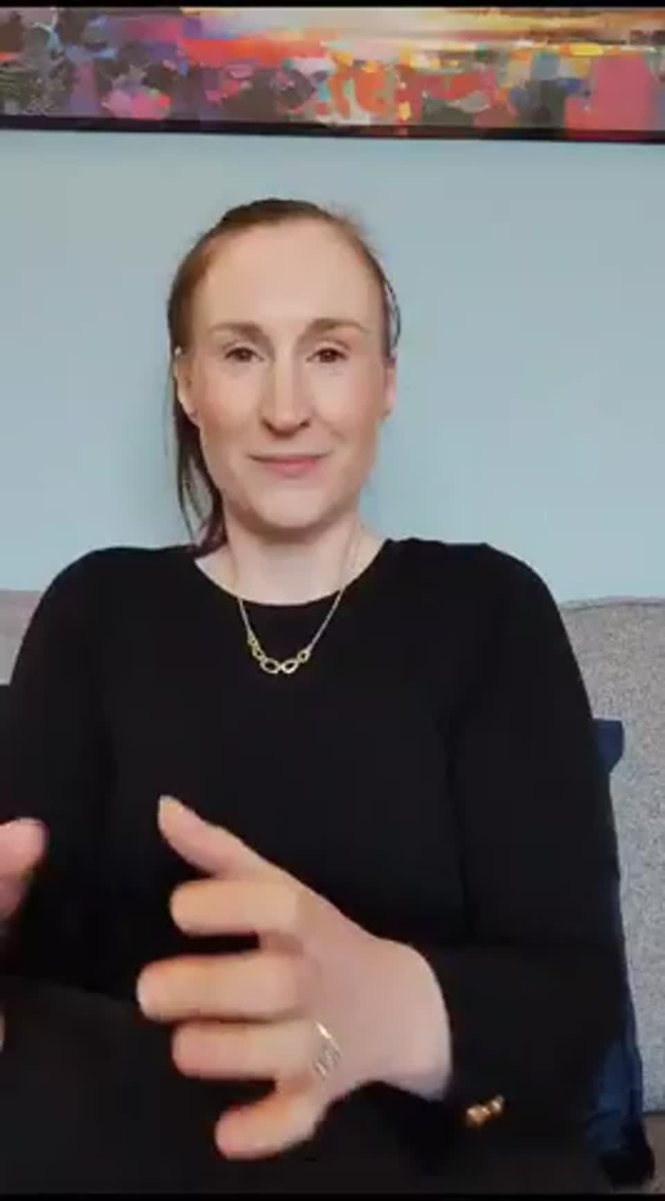 Still image out of testimonial from Caitriona Cooke Still image out of testimonial from Caitriona Cooke