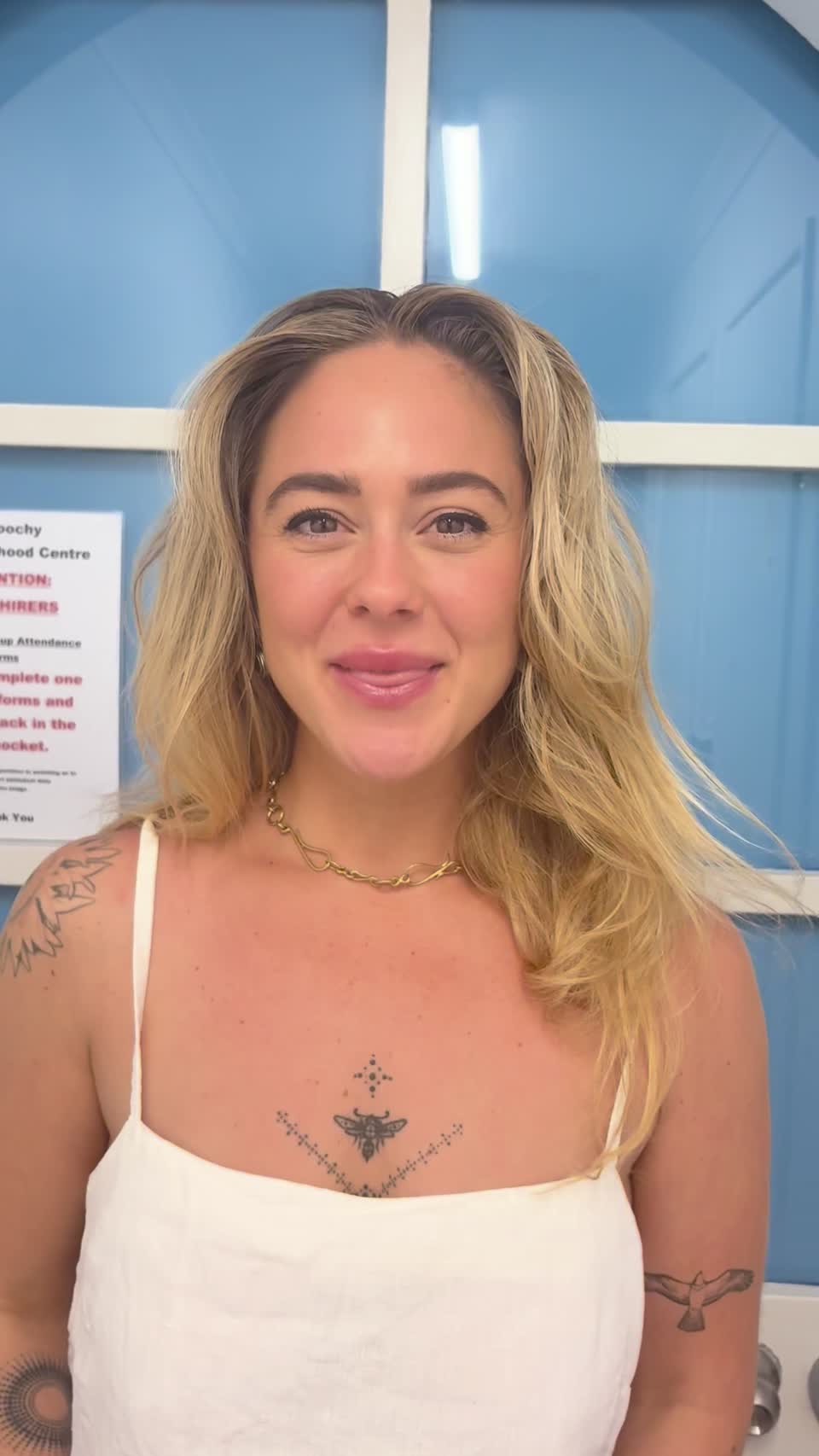 Still image out of testimonial from Eva